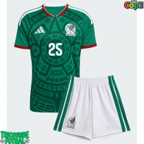 Echipament fotbal Mexic Roberto Alvarado #25 Tricou Acasa Mondial 2026 pentru copii maneca scurta (+ Pantaloni scurti)