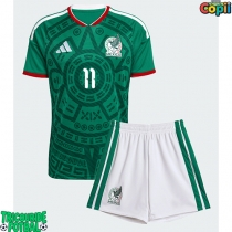 Echipament fotbal Mexic Santiago Gimenez #11 Tricou Acasa Mondial 2026 pentru copii maneca scurta (+ Pantaloni scurti)