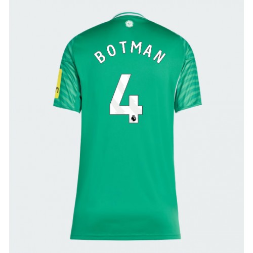Echipament fotbal Newcastle United Sven Botman #4 Tricou Deplasare 2025-26 pentru femei maneca scurta Echipament fotbal Newcastle United Sven Botman #4 Tricou Deplasare 2025-26 pentru femei maneca scurta