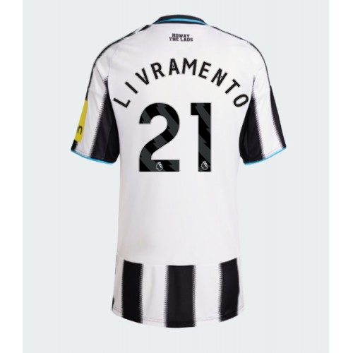 Echipament fotbal Newcastle United Tino Livramento #21 Tricou Acasa 2025-26 pentru femei maneca scurta Echipament fotbal Newcastle United Tino Livramento #21 Tricou Acasa 2025-26 pentru femei maneca scurta