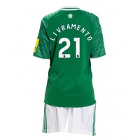 Echipament fotbal Newcastle United Tino Livramento #21 Tricou Deplasare 2025-26 pentru copii maneca scurta (+ Pantaloni scurti)