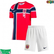 Echipament fotbal Norvegia Erling Haaland #9 Tricou Acasa Mondial 2026 pentru copii maneca scurta (+ Pantaloni scurti)