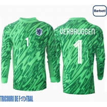 Echipament fotbal Olanda Bart Verbruggen #1 Portar Tricou Acasa European 2024 maneca lunga