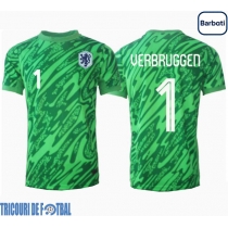 Echipament fotbal Olanda Bart Verbruggen #1 Portar Tricou Acasa European 2024 maneca scurta