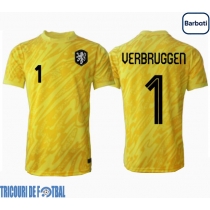 Echipament fotbal Olanda Bart Verbruggen #1 Portar Tricou Deplasare European 2024 maneca scurta