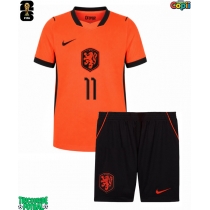 Echipament fotbal Olanda Cody Gakpo #11 Tricou Acasa Mondial 2026 pentru copii maneca scurta (+ Pantaloni scurti)