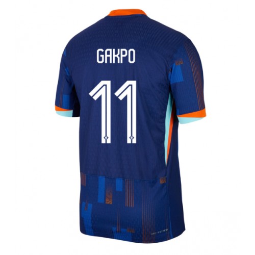 Echipament fotbal Olanda Cody Gakpo #11 Tricou Deplasare European 2024 maneca scurta Echipament fotbal Olanda Cody Gakpo #11 Tricou Deplasare European 2024 maneca scurta