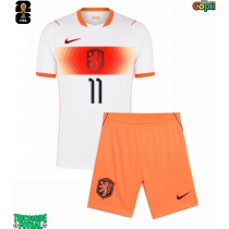 Echipament fotbal Olanda Cody Gakpo #11 Tricou Deplasare Mondial 2026 pentru copii maneca scurta (+ Pantaloni scurti)