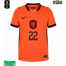 Echipament fotbal Olanda Denzel Dumfries #22 Tricou Acasa Mondial 2026 pentru femei maneca scurta