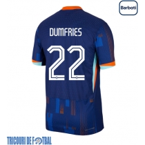 Echipament fotbal Olanda Denzel Dumfries #22 Tricou Deplasare European 2024 maneca scurta