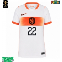 Echipament fotbal Olanda Denzel Dumfries #22 Tricou Deplasare Mondial 2026 pentru femei maneca scurta