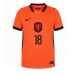 Echipament fotbal Olanda Donyell Malen #18 Tricou Acasa Mondial 2026 pentru femei maneca scurta