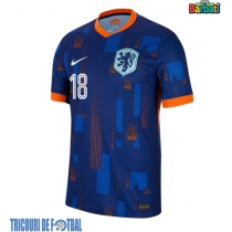 Echipament fotbal Olanda Donyell Malen #18 Tricou Deplasare European 2024 maneca scurta