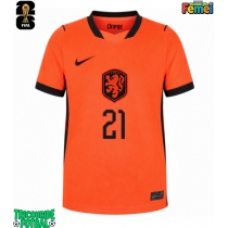 Echipament fotbal Olanda Frenkie de Jong #21 Tricou Acasa Mondial 2026 pentru femei maneca scurta