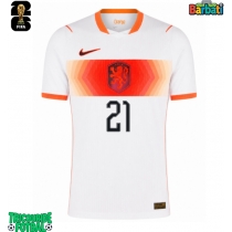 Echipament fotbal Olanda Frenkie de Jong #21 Tricou Deplasare Mondial 2026 maneca scurta