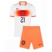 Echipament fotbal Olanda Frenkie de Jong #21 Tricou Deplasare Mondial 2026 pentru copii maneca scurta (+ Pantaloni scurti)