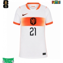 Echipament fotbal Olanda Frenkie de Jong #21 Tricou Deplasare Mondial 2026 pentru femei maneca scurta