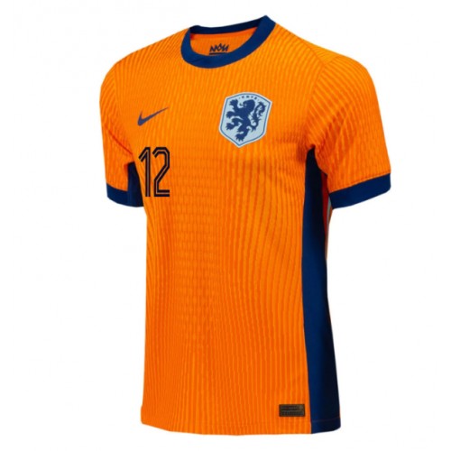 Echipament fotbal Olanda Jeremie Frimpong #12 Tricou Acasa European 2024 maneca scurta Echipament fotbal Olanda Jeremie Frimpong #12 Tricou Acasa European 2024 maneca scurta