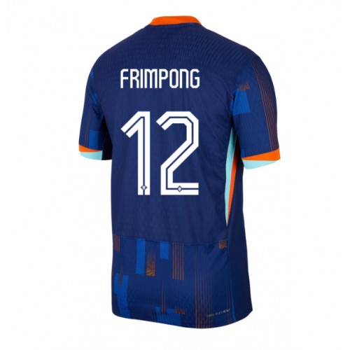 Echipament fotbal Olanda Jeremie Frimpong #12 Tricou Deplasare European 2024 maneca scurta Echipament fotbal Olanda Jeremie Frimpong #12 Tricou Deplasare European 2024 maneca scurta