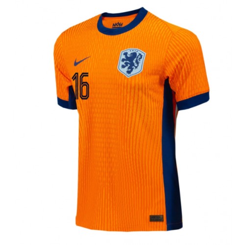 Echipament fotbal Olanda Joey Veerman #16 Tricou Acasa European 2024 maneca scurta Echipament fotbal Olanda Joey Veerman #16 Tricou Acasa European 2024 maneca scurta