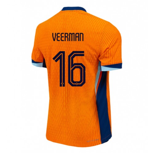 Echipament fotbal Olanda Joey Veerman #16 Tricou Acasa European 2024 maneca scurta Echipament fotbal Olanda Joey Veerman #16 Tricou Acasa European 2024 maneca scurta