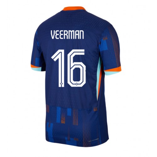 Echipament fotbal Olanda Joey Veerman #16 Tricou Deplasare European 2024 maneca scurta Echipament fotbal Olanda Joey Veerman #16 Tricou Deplasare European 2024 maneca scurta