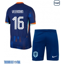 Echipament fotbal Olanda Joey Veerman #16 Tricou Deplasare European 2024 pentru copii maneca scurta (+ Pantaloni scurti)