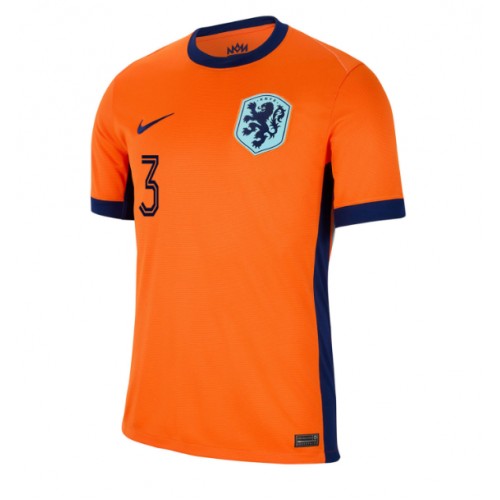 Echipament fotbal Olanda Matthijs de Ligt #3 Tricou Acasa European 2024 maneca scurta Echipament fotbal Olanda Matthijs de Ligt #3 Tricou Acasa European 2024 maneca scurta