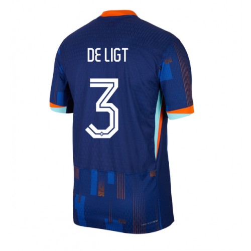 Echipament fotbal Olanda Matthijs de Ligt #3 Tricou Deplasare European 2024 maneca scurta Echipament fotbal Olanda Matthijs de Ligt #3 Tricou Deplasare European 2024 maneca scurta