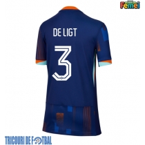 Echipament fotbal Olanda Matthijs de Ligt #3 Tricou Deplasare European 2024 pentru femei maneca scurta