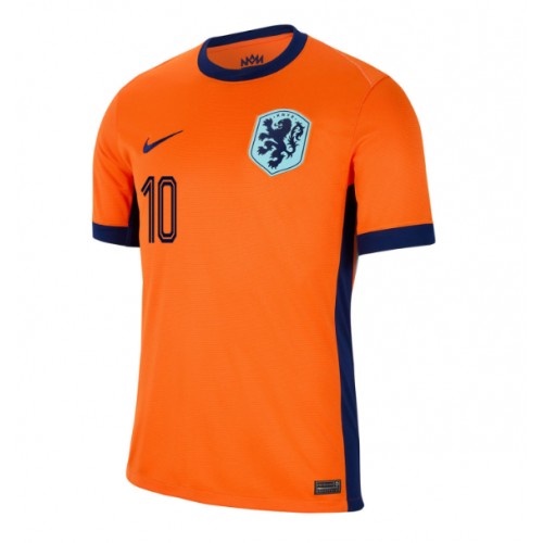 Echipament fotbal Olanda Memphis Depay #10 Tricou Acasa European 2024 maneca scurta Echipament fotbal Olanda Memphis Depay #10 Tricou Acasa European 2024 maneca scurta
