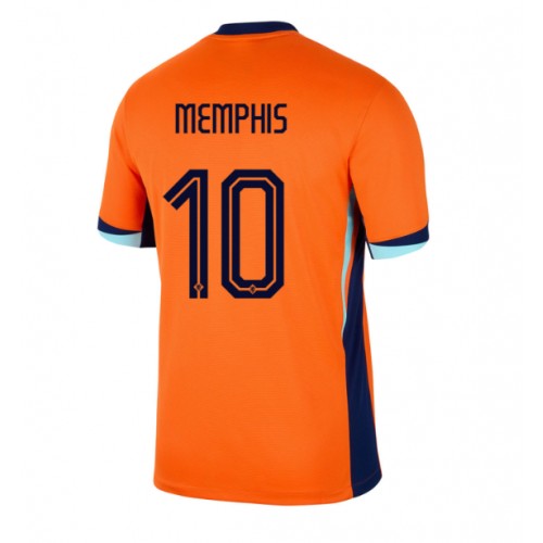 Echipament fotbal Olanda Memphis Depay #10 Tricou Acasa European 2024 maneca scurta Echipament fotbal Olanda Memphis Depay #10 Tricou Acasa European 2024 maneca scurta