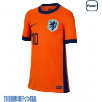 Echipament fotbal Olanda Memphis Depay #10 Tricou Acasa European 2024 pentru femei maneca scurta