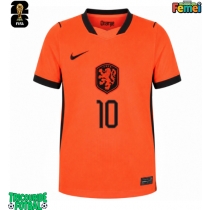 Echipament fotbal Olanda Memphis Depay #10 Tricou Acasa Mondial 2026 pentru femei maneca scurta