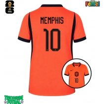 Echipament fotbal Olanda Memphis Depay #10 Tricou Acasa Mondial 2026 pentru femei maneca scurta