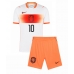 Echipament fotbal Olanda Memphis Depay #10 Tricou Deplasare Mondial 2026 pentru copii maneca scurta (+ Pantaloni scurti)