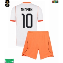Echipament fotbal Olanda Memphis Depay #10 Tricou Deplasare Mondial 2026 pentru copii maneca scurta (+ Pantaloni scurti)