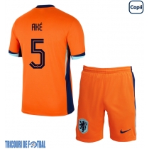 Echipament fotbal Olanda Nathan Ake #5 Tricou Acasa European 2024 pentru copii maneca scurta (+ Pantaloni scurti)