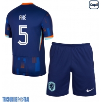 Echipament fotbal Olanda Nathan Ake #5 Tricou Deplasare European 2024 pentru copii maneca scurta (+ Pantaloni scurti)