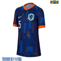Echipament fotbal Olanda Nathan Ake #5 Tricou Deplasare European 2024 pentru femei maneca scurta
