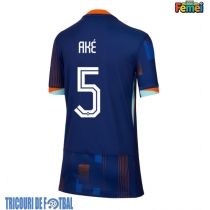 Echipament fotbal Olanda Nathan Ake #5 Tricou Deplasare European 2024 pentru femei maneca scurta