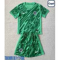 Echipament fotbal Olanda Portar Tricou Acasa European 2024 pentru copii maneca scurta (+ Pantaloni scurti)