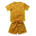 Echipament fotbal Olanda Portar Tricou Deplasare European 2024 pentru copii maneca scurta (+ Pantaloni scurti)