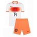 Echipament fotbal Olanda Tijjani Reijnders #14 Tricou Deplasare Mondial 2026 pentru copii maneca scurta (+ Pantaloni scurti)