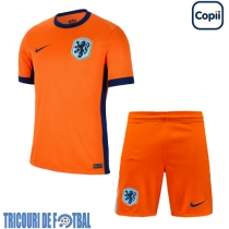 Echipament fotbal Olanda Tricou Acasa European 2024 pentru copii maneca scurta (+ Pantaloni scurti)