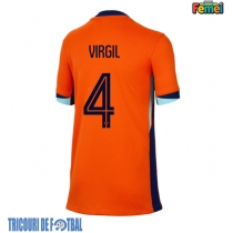 Echipament fotbal Olanda Virgil van Dijk #4 Tricou Acasa European 2024 pentru femei maneca scurta