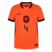 Echipament fotbal Olanda Virgil van Dijk #4 Tricou Acasa Mondial 2026 maneca scurta
