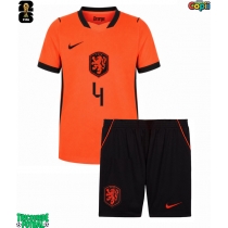 Echipament fotbal Olanda Virgil van Dijk #4 Tricou Acasa Mondial 2026 pentru copii maneca scurta (+ Pantaloni scurti)