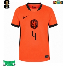 Echipament fotbal Olanda Virgil van Dijk #4 Tricou Acasa Mondial 2026 pentru femei maneca scurta