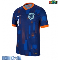 Echipament fotbal Olanda Virgil van Dijk #4 Tricou Deplasare European 2024 maneca scurta